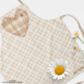 Monogram  rustiek hart en tartan Brown Schort