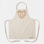 Monogram  rustiek hart en tartan Brown Schort (Voorkant)