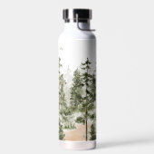 Monogram Rustiek Waterverf Groen Bos Waterfles (Links)