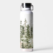 Monogram Rustiek Waterverf Groen Bos Waterfles (Achterkant)