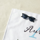 Monogram Rustiek Wildflower Boeket  Zomer Strandlaken (In situ)