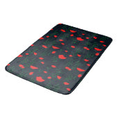 Monogram rustieke chique bloemen badmat (Gekanteld)
