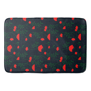 Monogram rustieke chique bloemen badmat