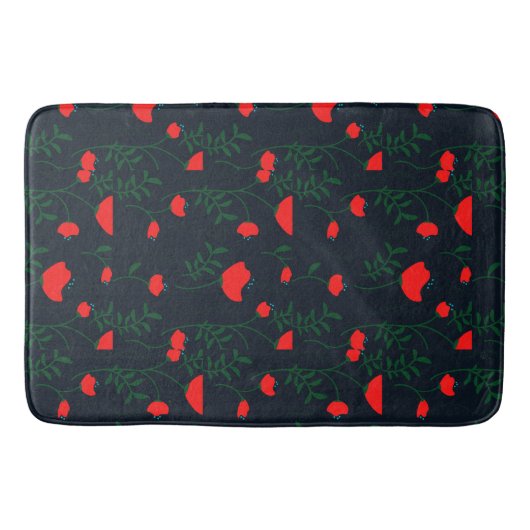 Monogram rustieke chique bloemen badmat (Voorkant)