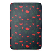 Monogram rustieke chique bloemen badmat (Voorkant Verticaal)