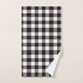 Monogram rustieke chique plaid bad handdoek (Handdoek)