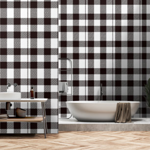 Monogram rustieke chique plaid behang
