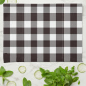 Monogram rustieke chique plaid theedoek (Gevouwen)