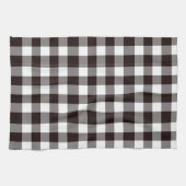 Monogram rustieke chique plaid theedoek (Horizontaal)