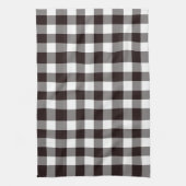Monogram rustieke chique plaid theedoek (Verticaal)