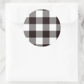 Monogram rustieke chique plakken rond ronde sticker (Tas)