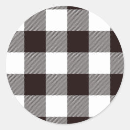 Monogram rustieke chique plakken rond ronde sticker