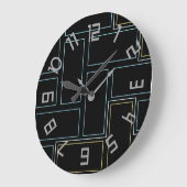 Monogram rustieke getallen grote klok (Hoek)