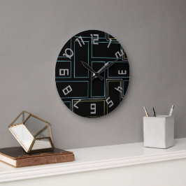 Monogram rustieke getallen grote klok