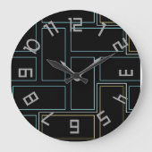 Monogram rustieke getallen grote klok (Voorkant)