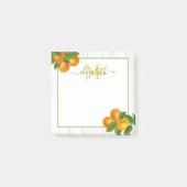 Monogram rustieke sinaasappels citrus waterverf ho post-it® notes (Voorkant)