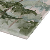 Monogram Rustieke Waterverf Bos en berg Snijplank (Hoek)