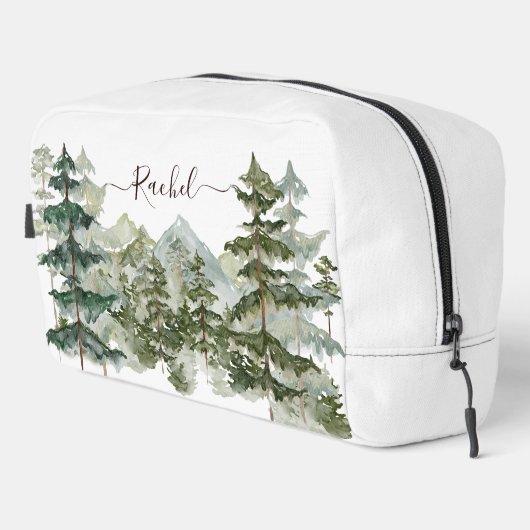 Monogram Rustieke Waterverf Bos en berg Toilettasje (Rechterhoek)