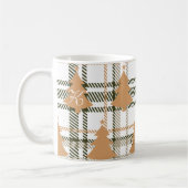 Monogram rustieke Waterverf Botanische Kerstmis Koffiemok (Links)