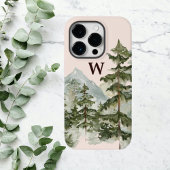 Monogram rustieke Waterverf Pijnenbos & Berg Case-Mate iPhone Case