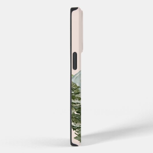 Monogram rustieke Waterverf Pijnenbos & Berg Case-Mate iPhone Case (Achterkant / Rechts)