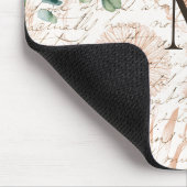 Monogram  rustieke zonnebloem decoupage muismat (Hoek)