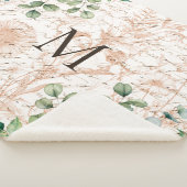 Monogram  rustieke zonnebloem decoupage sherpa deken (3/4)