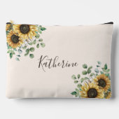 Monogram rustieke zonnebloem etui (Voorkant)