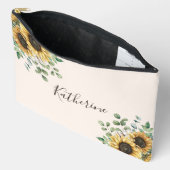 Monogram rustieke zonnebloem etui (Open)