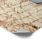 Monogram Rustieke Zonnebloem  Letter Decoupage Poster (Hoek)