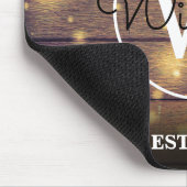 Monogram Rustige houten panelen Muismat (Hoek)