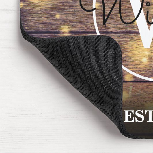 Monogram Rustige houten panelen Muismat (Hoek)