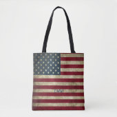 Monogram  Rustige vlag Tote Bag (Voorkant)