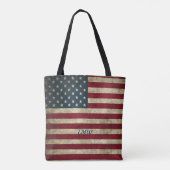 Monogram  Rustige vlag Tote Bag (Achterkant)