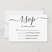 Monogram Rustige Waterverf Floral RSVP-kaarten RSVP Kaartje (Voorkant)