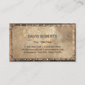  monogram Rusty Gold Metal omhuld Visitekaartje (Achterkant)
