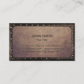  monogram Rusty Metal Framed Visitekaartje (Achterkant)