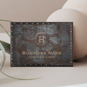 Monogram Rusty Metal Lijst  Visitekaartje