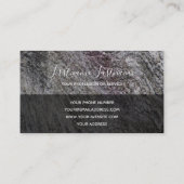 Monogram ruw grijze marmer met rockmarmer visitekaartje (Achterkant)