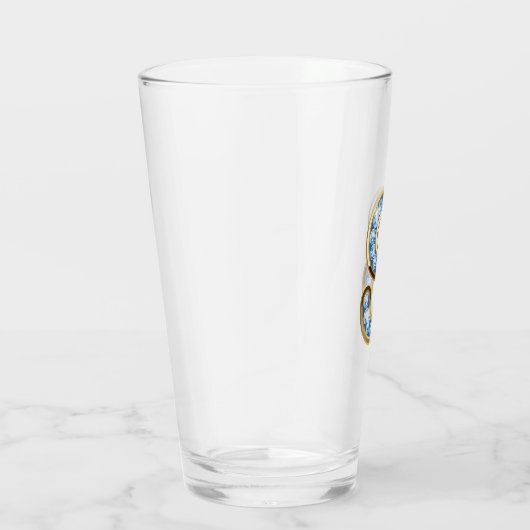 Monogram S - 16 oz glas (Rechts)