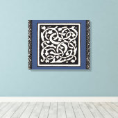  Monogram S Art Nieuwe Letter Canvas Afdruk (Insitu (Houten vloer))