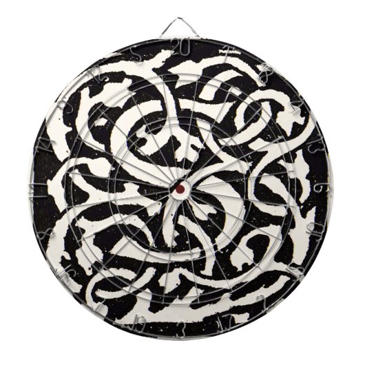 Monogram S Art Nieuwe Letter Dartbord (Voorkant)