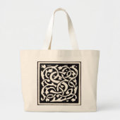  Monogram S Art Nieuwe Letter Grote Tote Bag (Voorkant)