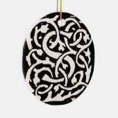Monogram S Art Nieuwe Letter Keramisch Ornament (Rechts)