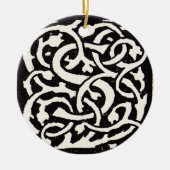 Monogram S Art Nieuwe Letter Keramisch Ornament (Voorkant)