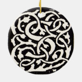 Monogram S Art Nieuwe Letter Keramisch Ornament (Achterkant)
