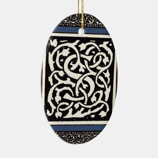  Monogram S Art Nieuwe Letter Keramisch Ornament (Rechts)