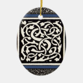  Monogram S Art Nieuwe Letter Keramisch Ornament (Voorkant)