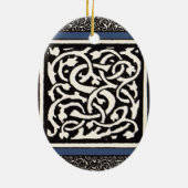  Monogram S Art Nieuwe Letter Keramisch Ornament (Achterkant)