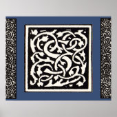  Monogram S Art Nieuwe Letter Poster (Voorkant)